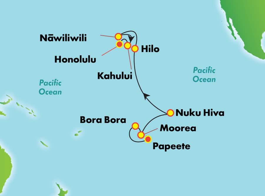 13 Tage Hawaii und Französisch-Polynesien ab Papeete 13 Tage Hawaii und Französisch-Polynesien ab Papeete